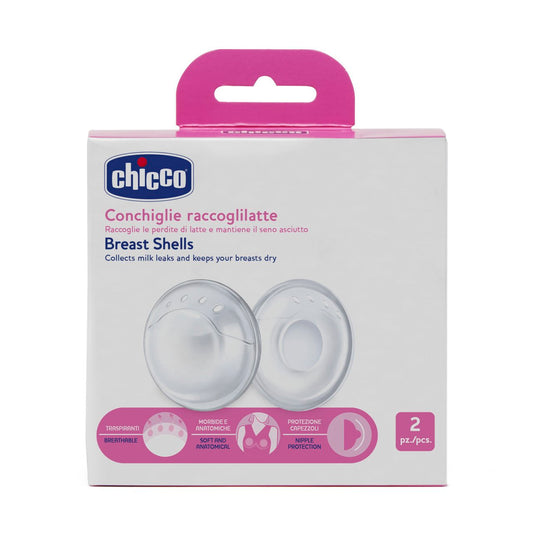 Chicco Conchiglie raccoglilatte 2 pz - Raccoglie le perdite di latte e mantiene il seno asciutto