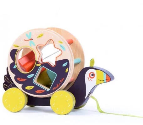 Moulit Roty - Gioco di incastro forme estraibile a tema giungla con tucano