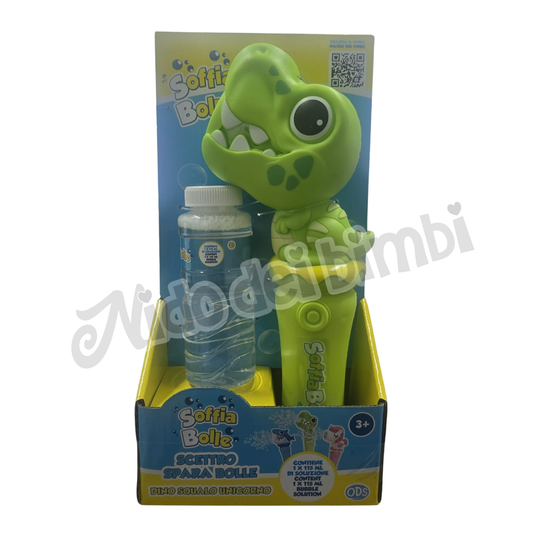 Ods - Soffia Bolle Scettro Sparabolle - Dino,Squalo, Unicorno 115 ml