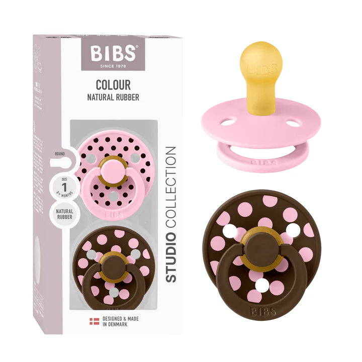 Bibs - Succhietti Colour Natural Rubber 2pz - Misura 2 6m+ Tettarella in caucciù