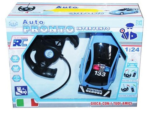 Gioco Auto Pronto Intervento con Radiocomando - scala 1:24, sensore di movimento, regolazione ruote - 3+