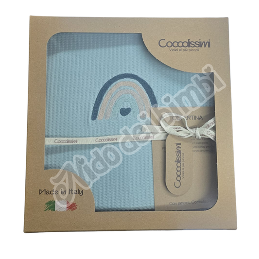 Coccolissimi - Coperta a nido d'ape per Lettino Rainbow 115x145 cm
