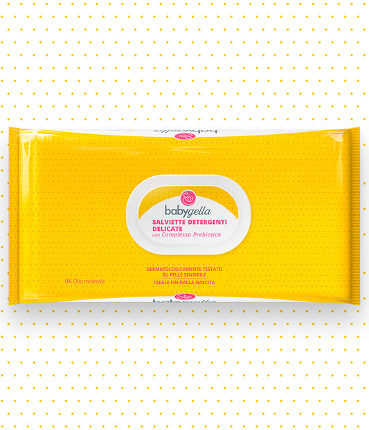 Babygella Salviette Delicate Detergenti con Complesso Prebiotico 72 pz
