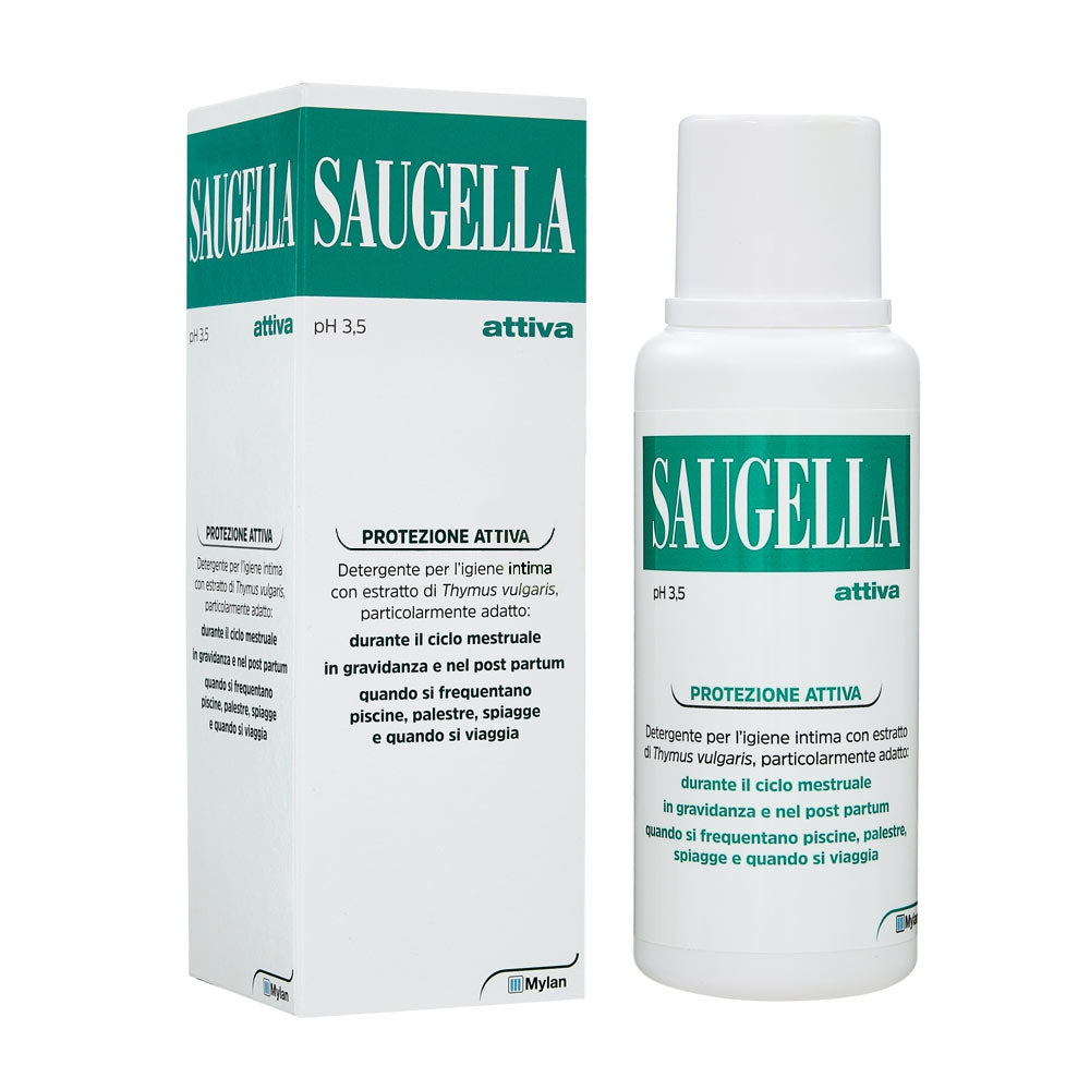 Saugella attiva detergente intimo protezione attiva con estratto di thymus vulgaris ph 3,5 250ml