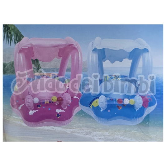 Summer Ring Salvagente a mutandina con cappotta parasole e giochi Trumpet Boat