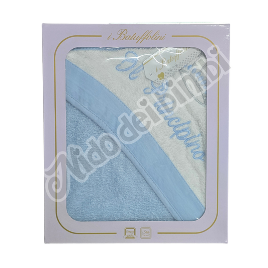 Batuffolini Accappatoio Baby Triangolo ricamato Principino/Principessa 100% Cotone