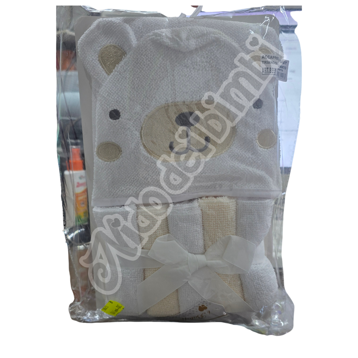 Batuffolini Accappatoio Baby Triangolo Ricamato + 5 Lavette