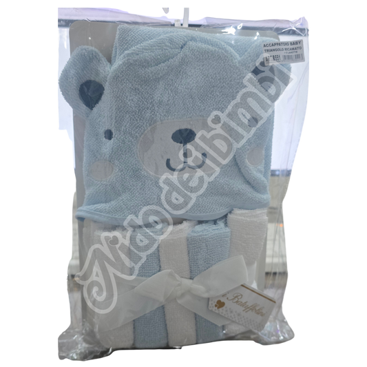 Batuffolini Accappatoio Baby Triangolo Ricamato + 5 Lavette