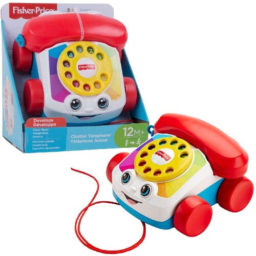 Fisher-Price Telefono Parlante Trascinabile, Giocattolo per Bambini 1+ Anni