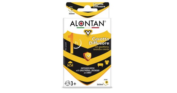 Alontan Anti zanzare Cerotto Diffusore con gaultheria, lavanda e menta - 18 pz - da 3 anni in poi