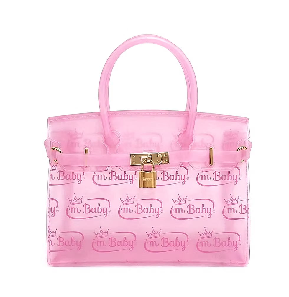 I'm Baby Borsa in Pvc con lucchetto in metallo