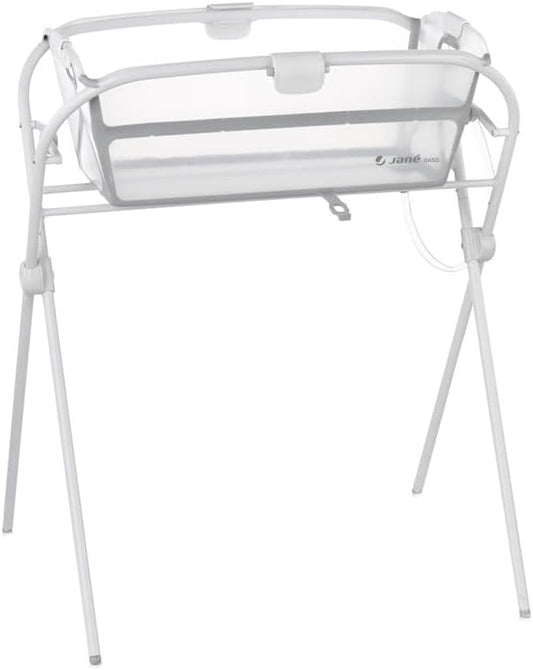 Jane Oasis - Vasca da bagno pieghevole per bambini, compatta, facile da piegare + Supporto robusto per neonati e bambini, colore: bianco