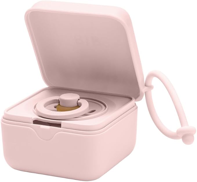 Bibs Pacifier Box Porta Succhietto con cinturino e custodia sterilizzante. Materiale alimentare 100% privo di BPA. Prodotto in Danimarca.