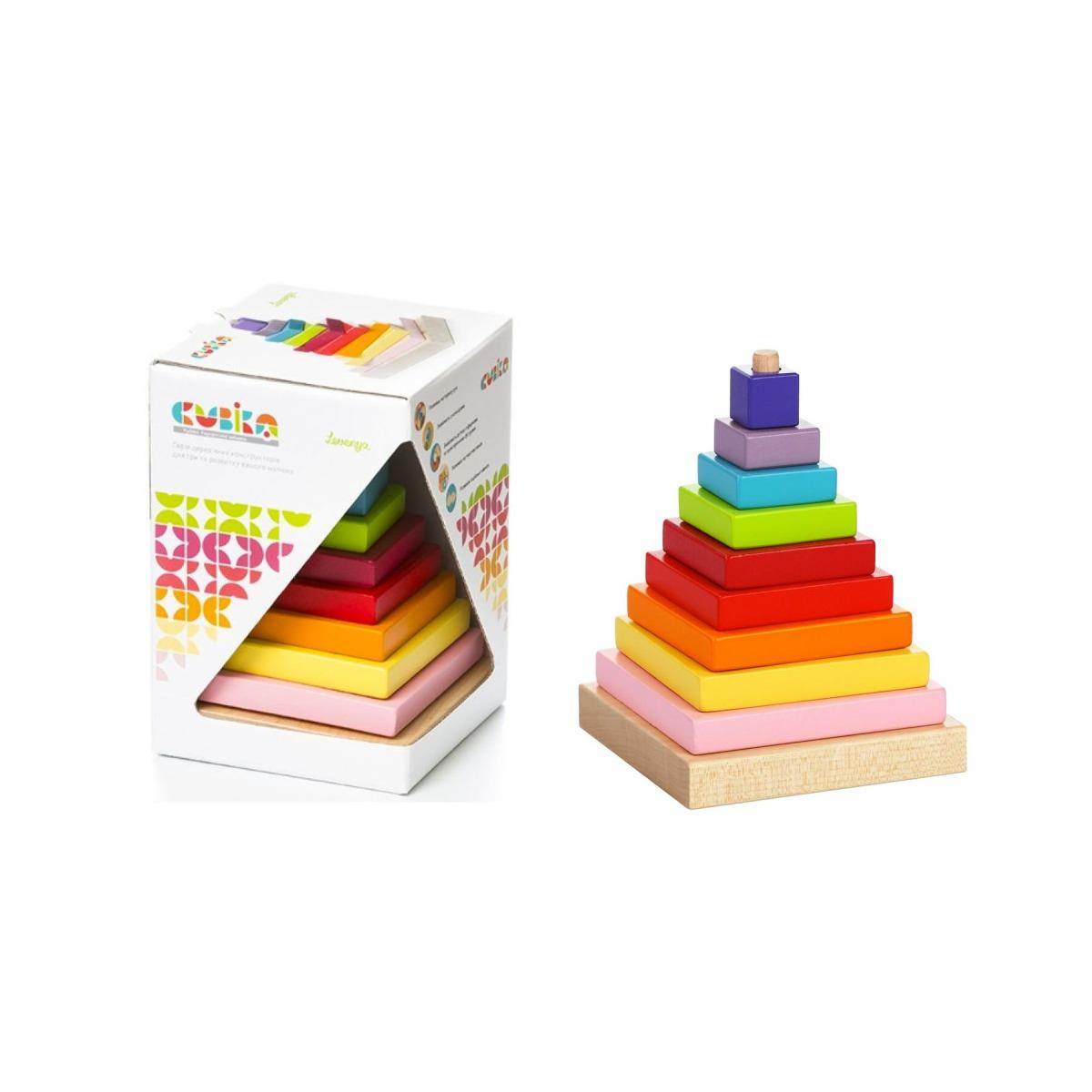 Cubika Piramide colorata in legno