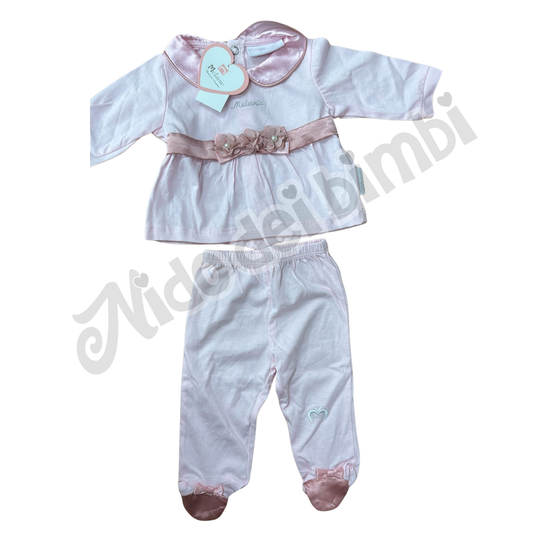 Melanie Tutina Clinica 3/6 mesi Rosa 100% Cotone