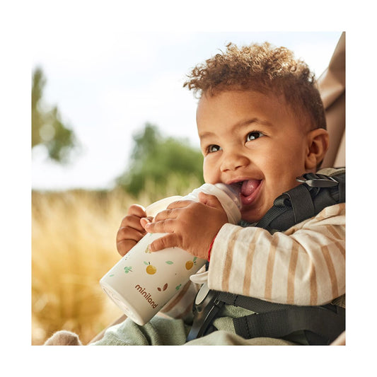 Miniland Thermobaby Biberon termico da 240 ml con manici 0-2 anni