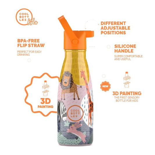 Cool Bott Les Savana Bottiglia termica, mantiene fino a 36 ore freddo e 18 ore caldo - 260 ml
