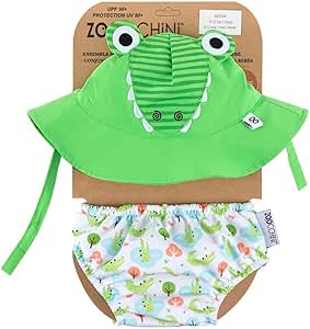 Zoocchini - Costume contenitivo + Cappello UPF 50+ 6-12 mesi