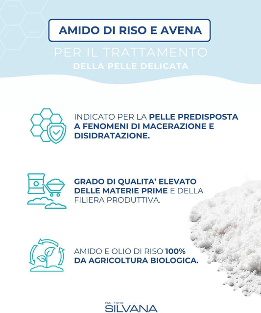 Silvana Amido di Riso e Avena Polvere lenitiva da bagno 200 gr