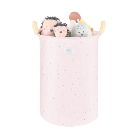 Kikkaboo Cesto portagiochi in colori delicati - Design pieghevole - facile da riporre - manici rinforzati