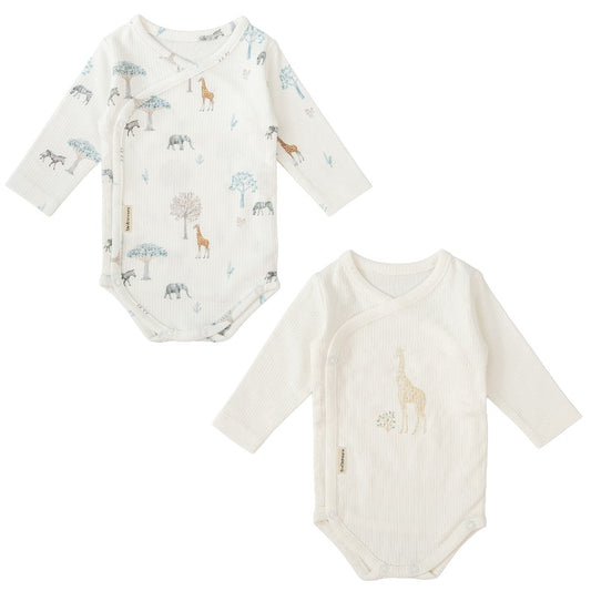 Bimbidreams Set 2 Body Manica lunga in Cotone e Bambù 0-1 mese
