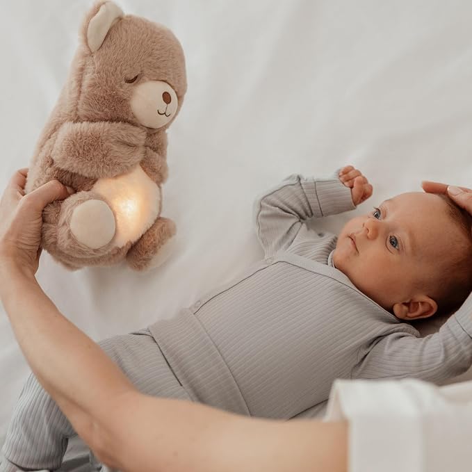 Nuby Peluche Biscuit Bear - Orsetto che respira davvero ! Aiuta la ninna nanna del tuo bimbo 0m+