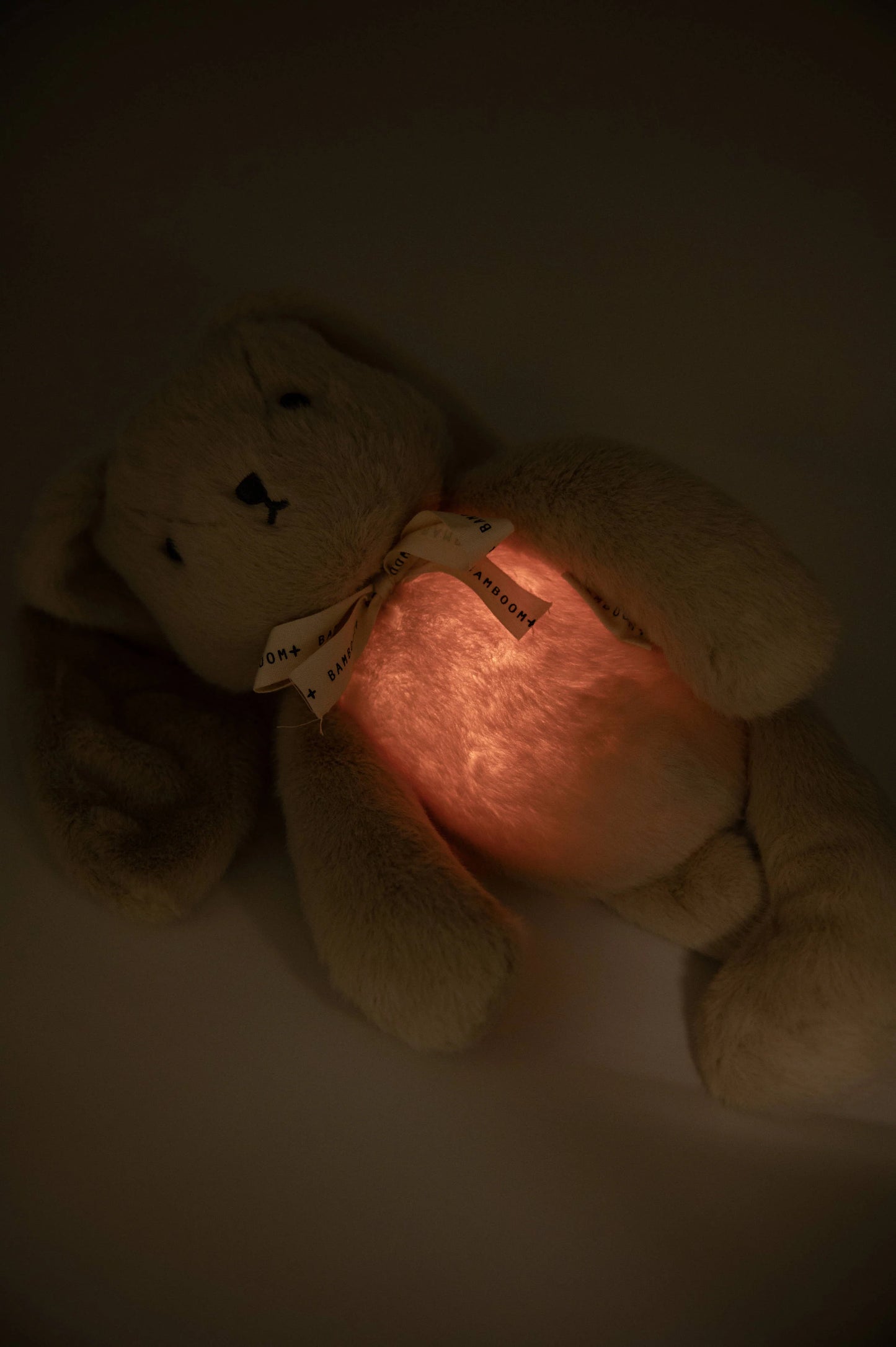 Bamboom Bunny Coniglietto peluche luci notturne, musica e suoni bianchi