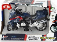 Reel Toys Motocicletta Vigili del Fuoco/ Carabinieri Scala 1:20 con Luci e suoni realistici