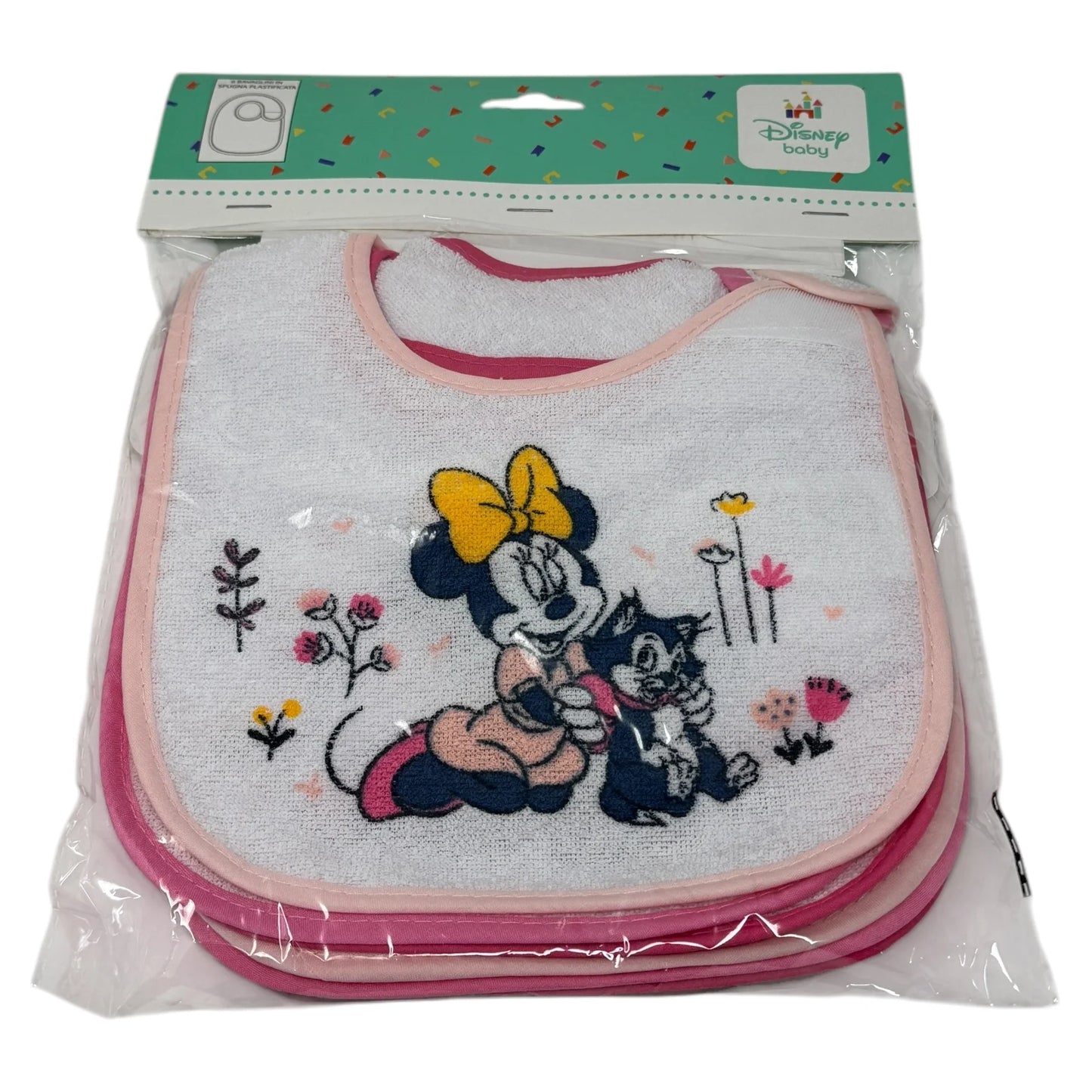 Disney Baby Set 6 Bavette con strappo in Spugna Plastificata Mickey/Minnie