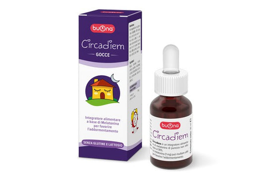 Circadiem Gocce - Integratore Alimentare a base di Melatonina per favorire l'addormentamento - 20 ml