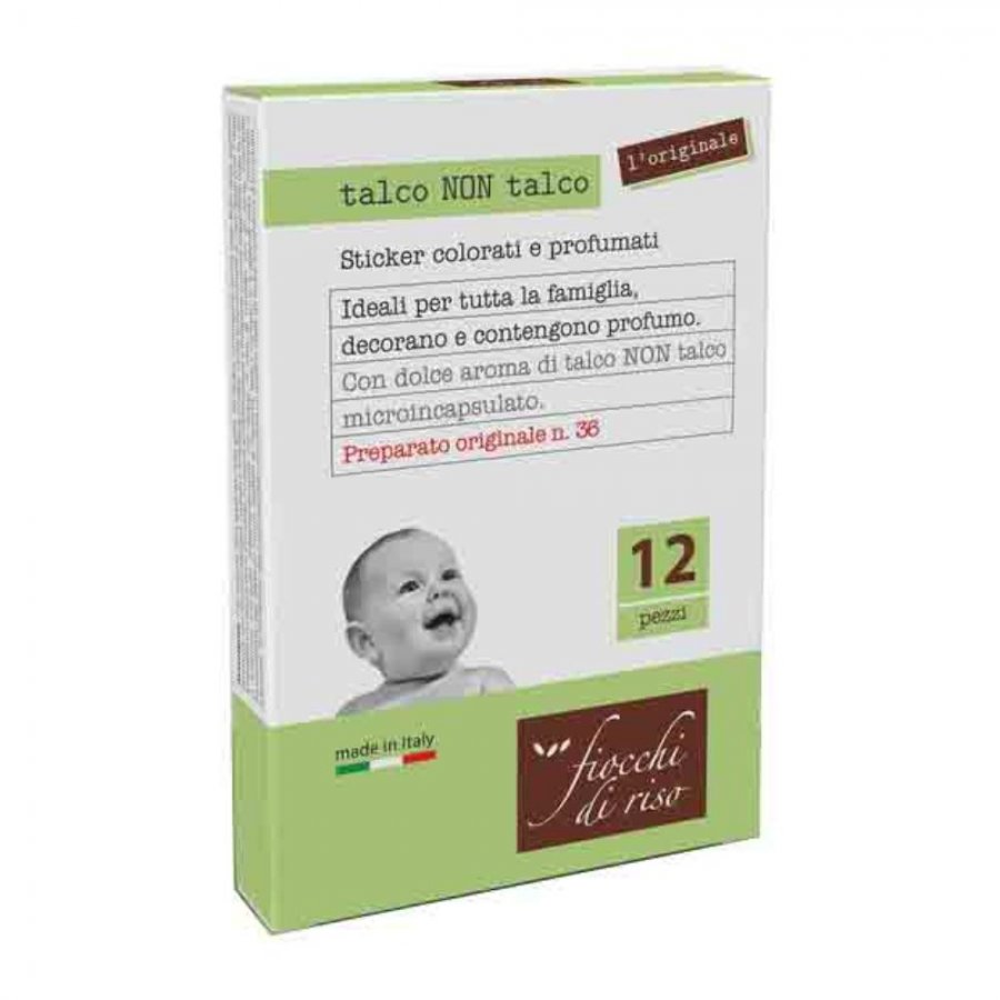 Fiocchi Di Riso Sticker Talco Non Talco 12 Pezzi - Sticker Profumati