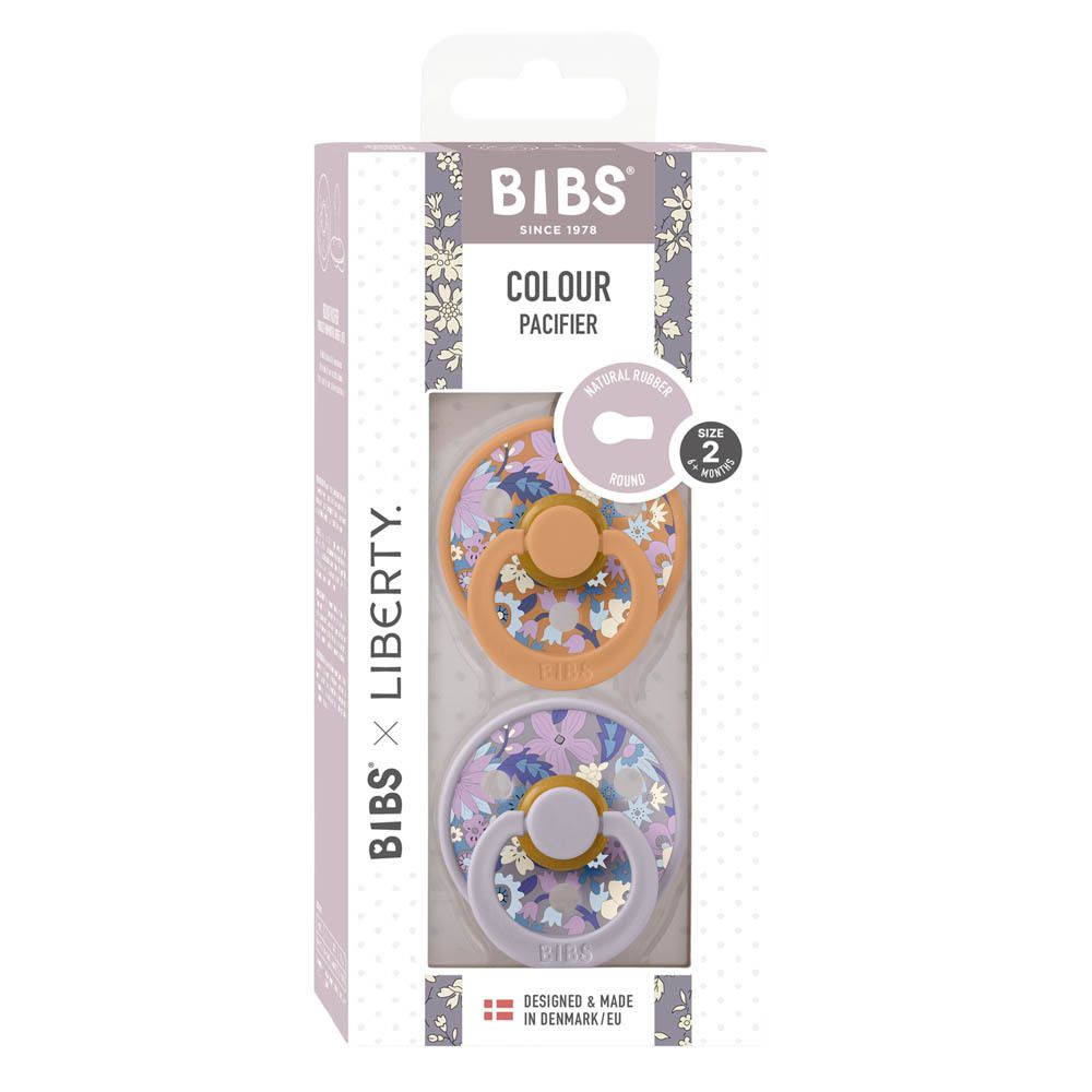 Bibs - Succhietti 2pz Colour Pacifier - Misura 2 (6m+) Tettarelle in caucciù