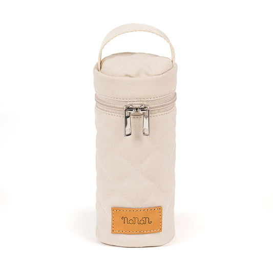 Nanan Portabiberon in tessuto Fabric Bottle Holder Beige