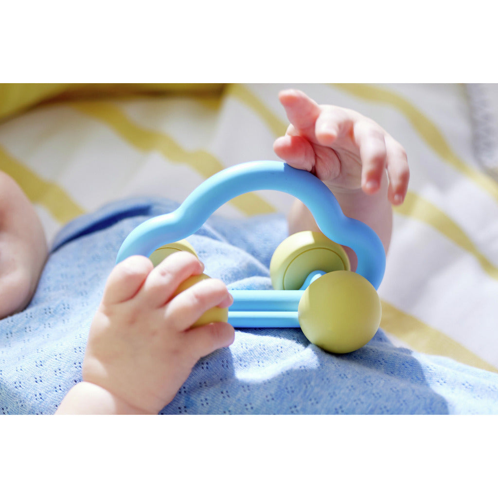 HAPE Macchinina in Silicone Sonaglio Rattle & Roll per Bebè - E0071
