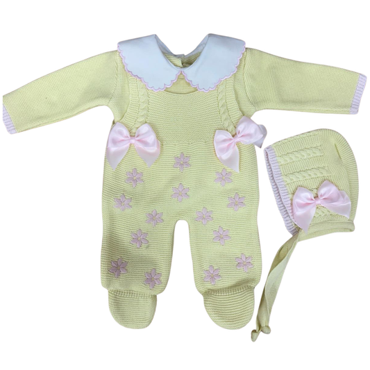 Corredino Baby Nipos Fiocco Tutina + Cuffietta 0-3 mesi Cotone