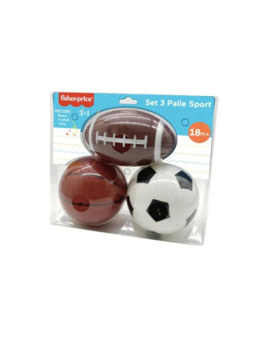Fisher Price - Set 3 palle sport 18m+