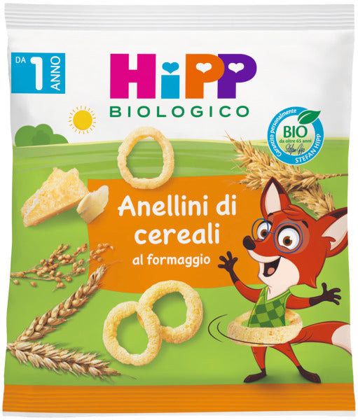 Hipp Biologico Anellini di cereali al formaggio - da 1 anno - 25 g