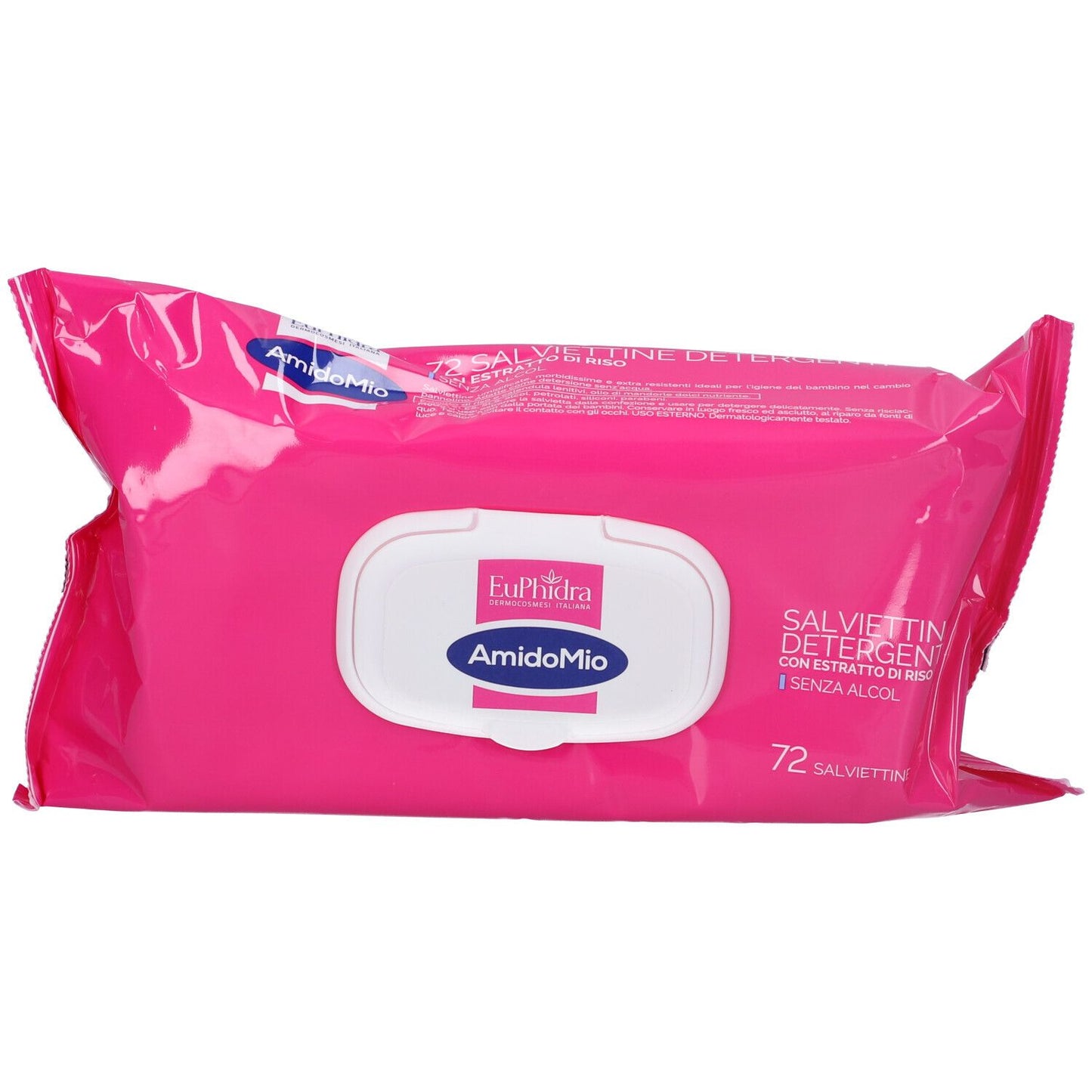 Euphidra AmidoMio Salviettine Detergenti 72 pz- con estratti di riso - senza alcol