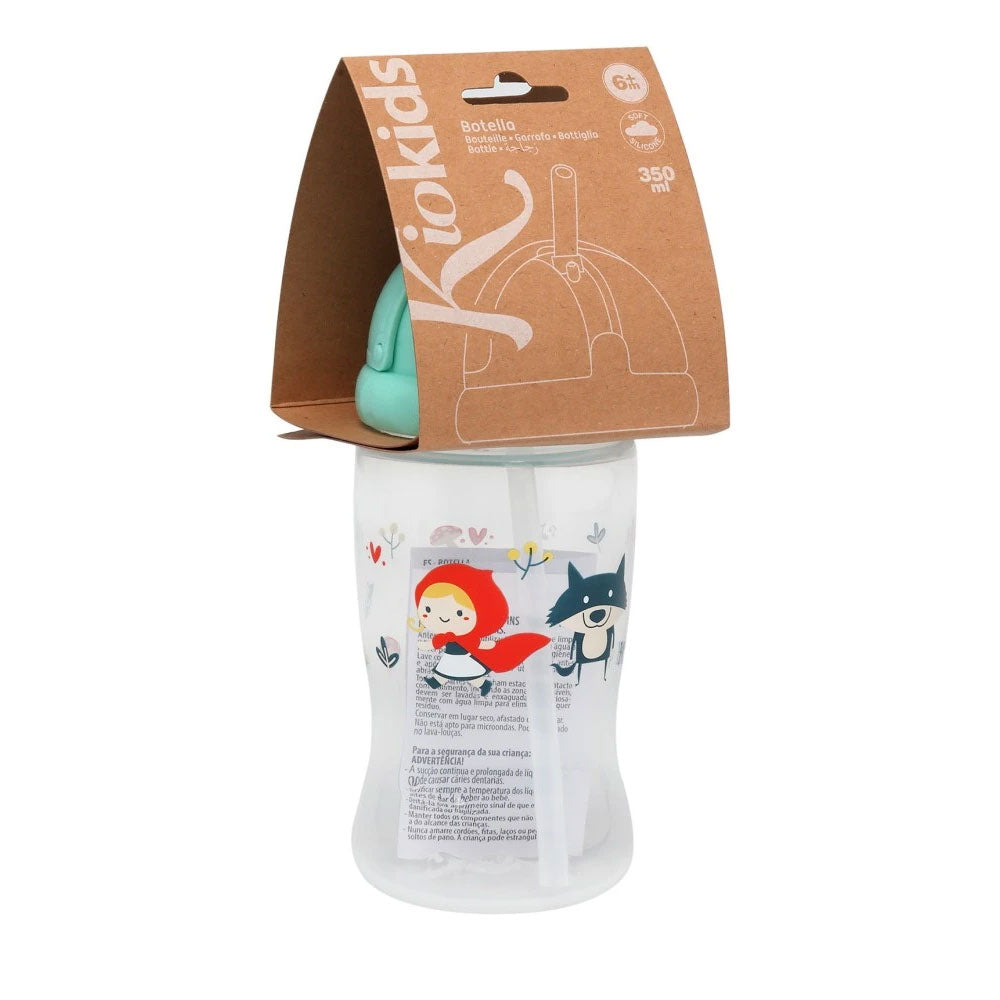 Kiokids bottiglia in plastica 350 ml 6+ mesi colore verde