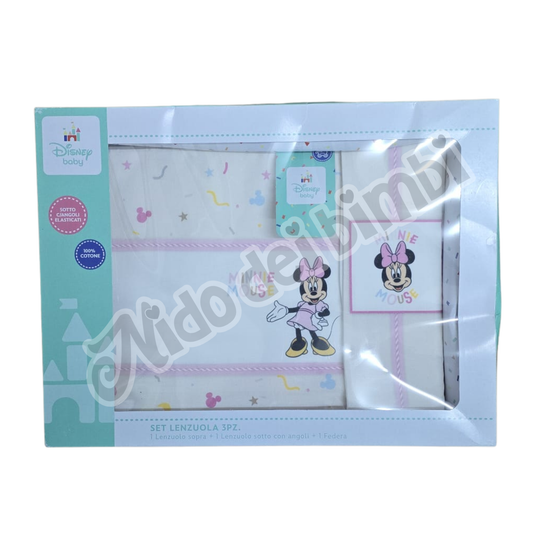 Disney Baby Set Lenzuola per Culla Minnie 3 pz