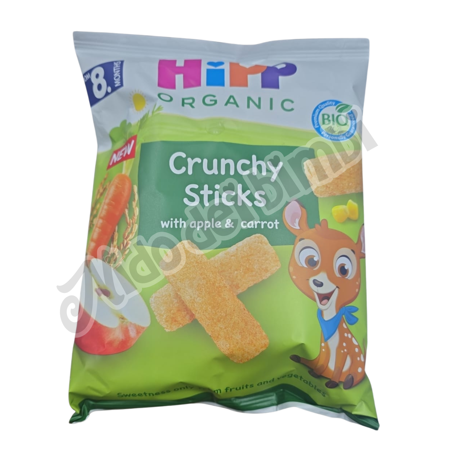 Hipp Organic Crunchy Sticks con mela e carota - dall'8° mese compiuto - 30 g