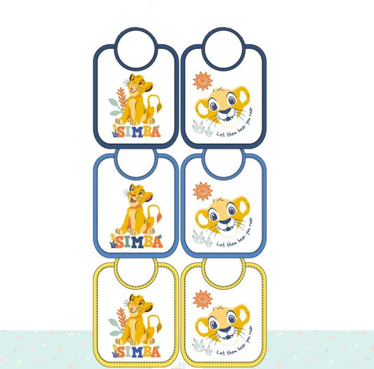 Ellepi Set 6 Bavaglini Neonato Disney Plastificati in Cotone WD9671 Offerta Multipack