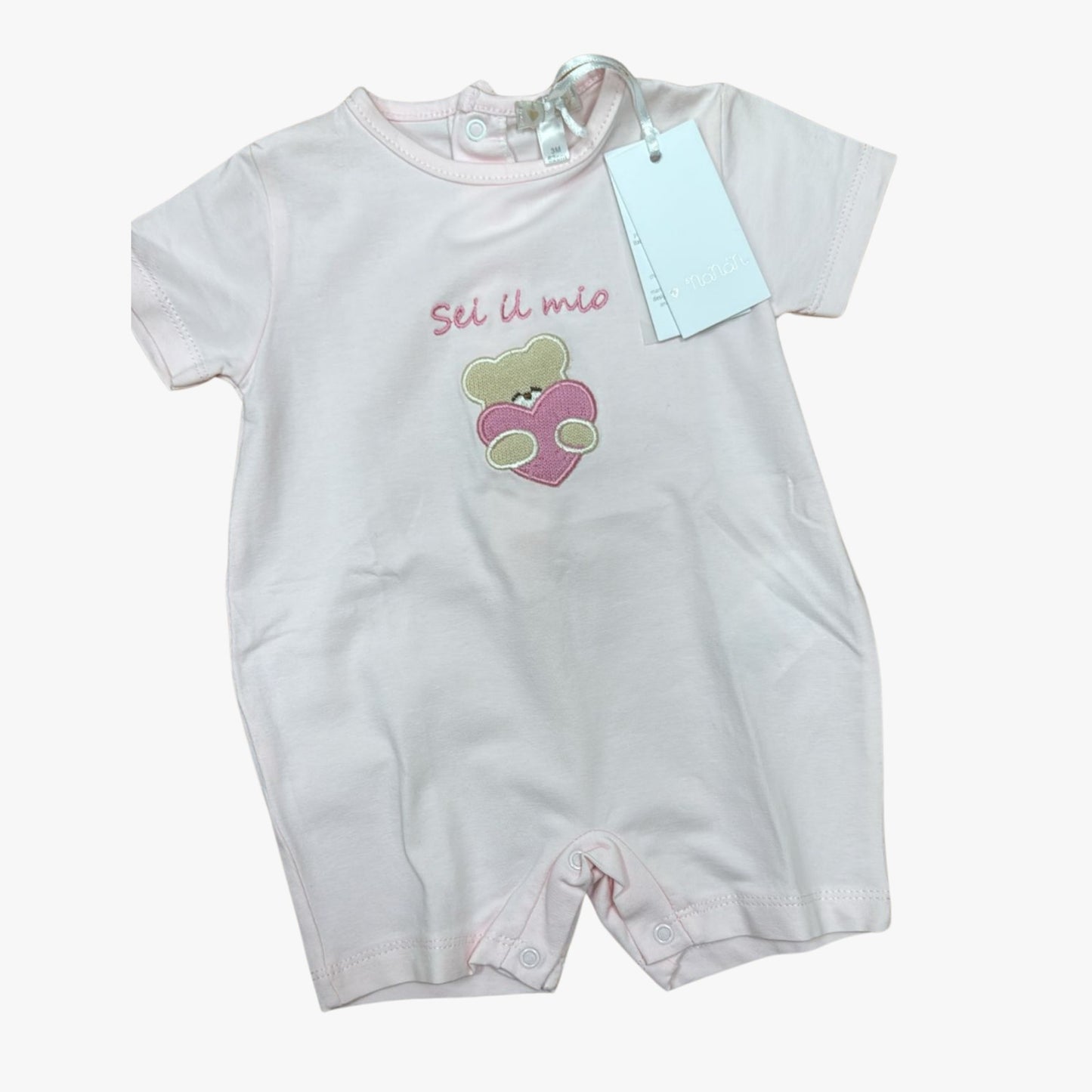 Nanan Pagliaccetto Jersey c/orso Rosa 3 mesi