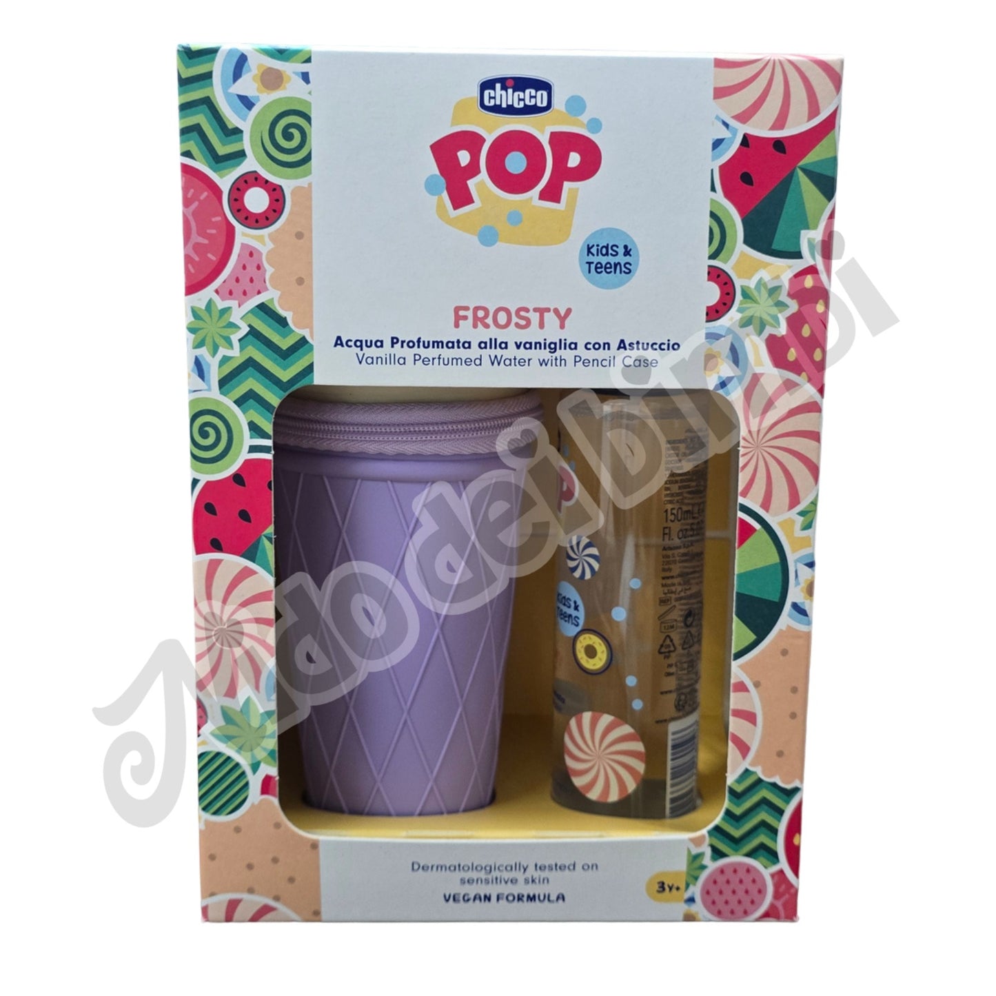 Chicco Pop Frosty - Set Acqua Profumata alla vaniglia 150ml + Astuccio