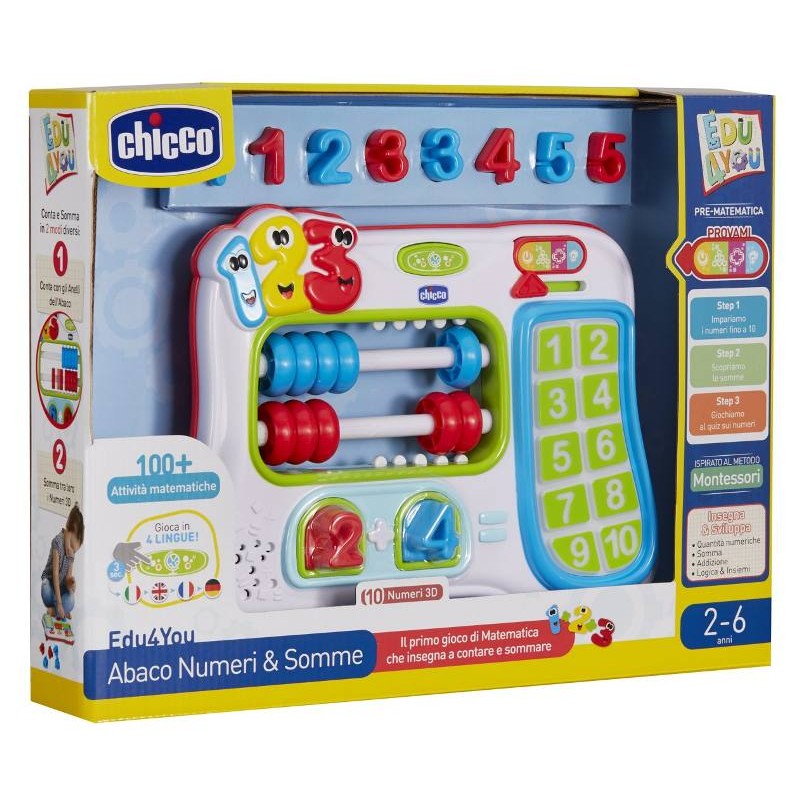 Chicco Abaco Numeri & Somme Il primo gioco di matematica che insegna a contare e sommare 2-6 anni