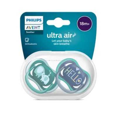 Avent Philips - 2 Succhietti Ultra Air - 18m+ - Tettarelle Ortodontiche