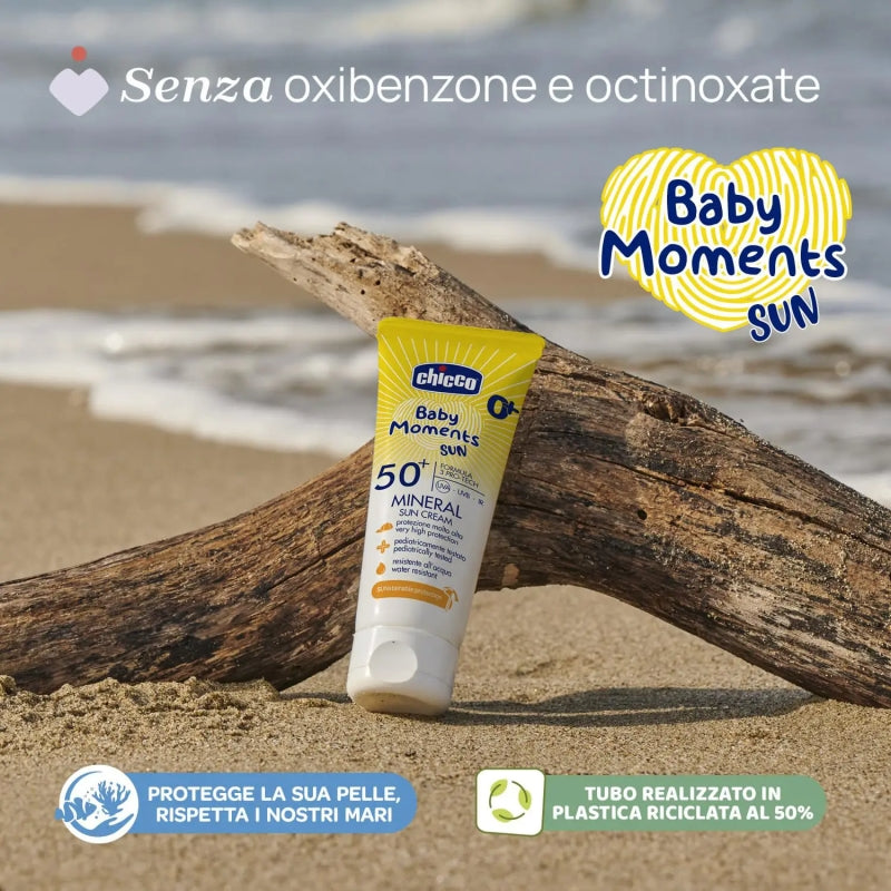Chicco Baby Moments Protezione Solare 50+ Crema Mineral Protezione molto alta 75 ml