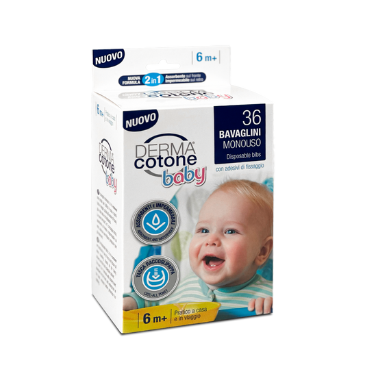 Dermacotone 36 Bavaglini Monouso con adesivi di fissaggio