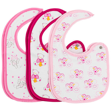 Irge Baby - Bavaglini in Cotone con clip 6pz - misura 17x29cm