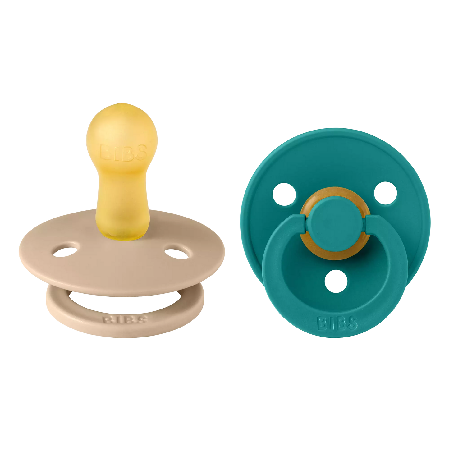 Bibs Succhietti 2pz Colour Pacifier 6m+ con tettarella in caucciù rotonda
